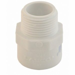 .75"MPTxS SCH40 PVC MALE ADAPTER (LASCO FITTINGS INC - 436-007BC)