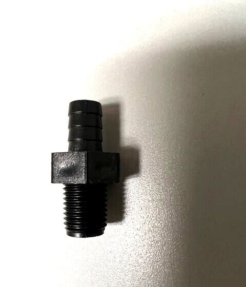 3/8" BARB X 0.25" MPT BARB ADAPTER - BLACK (WATERWAY - 672-4350)