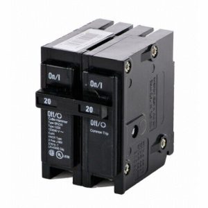 CUTLER HAMMER 2 POLE CIRCUIT BREAKER 20 AMP (EATON CORPORATION - BR220)