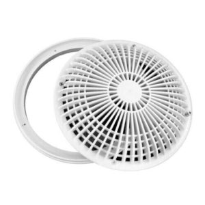 10" WHITE MOFLOW SUCTION COVER W/ FRAME (AQUASTAR - 10MF101)