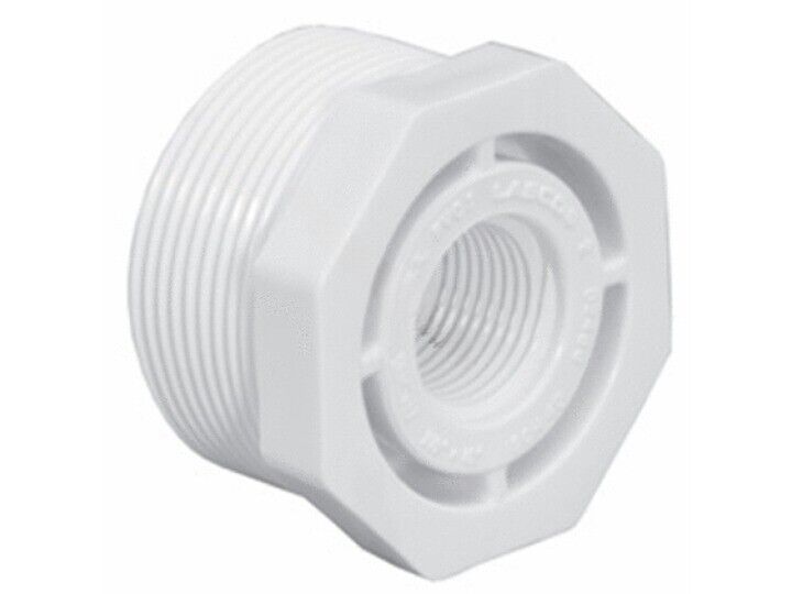 .75"MPT x .25"FPT SCH40 PVC REDUCER BUSHING (LASCO FITTINGS- 439-098)