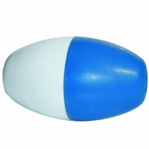 5" x 9" BLUE/WHITE OVAL ROPE FLOAT {PS688} (POOLSTYLE - K688BU)