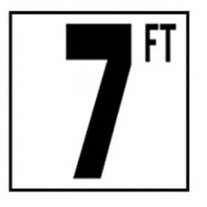 SMOOTH 7 FT DEPTH MARKER TILE - 5" (NPT - DM51-2070)