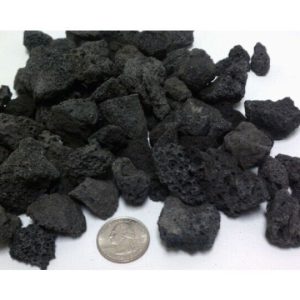 10# MEDIUM LAVA ROCK BLACK .5"-1" (AMERICAN FIREGLASS INC - LAVA-M-10)