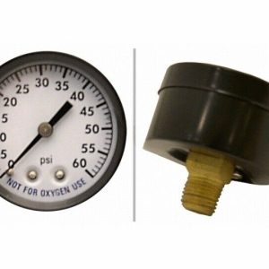 2" 0-60PSI 0.25" BACK MOUNT STEEL PRESSURE GAUGE (SUPER-PRO - 80860BU)