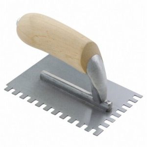 .25" X .25" X .25" SQUARE NOTCH TROWEL 6.5"x4" (KRAFT TOOL COMPANY - ST394)