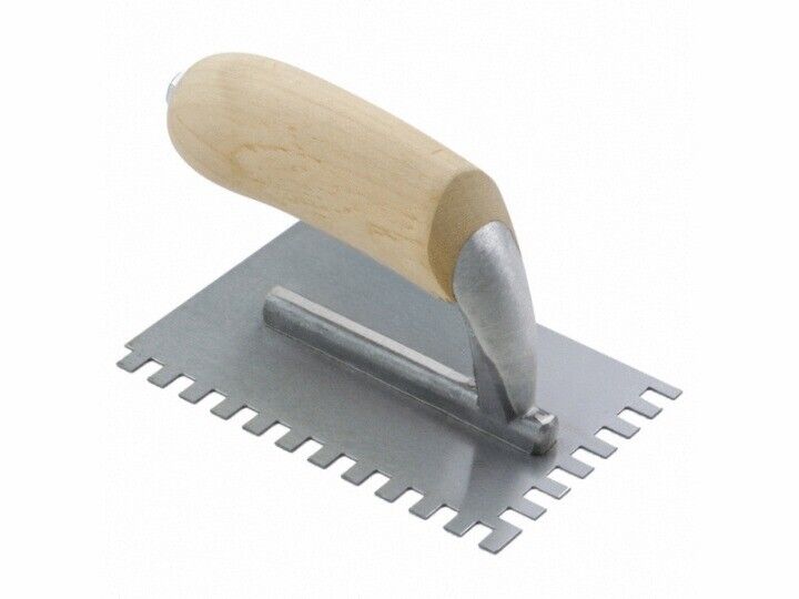 .25" X .25" X .25" SQUARE NOTCH TROWEL 6.5"x4" (KRAFT TOOL COMPANY - ST394)