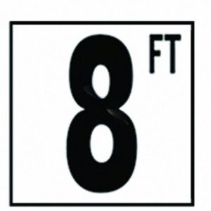 SMOOTH 8 FT DEPTH MARKER TILE - 5" (NPT - DM51-2080)
