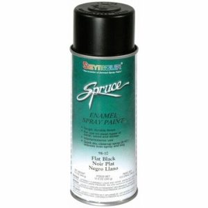 FLAT BLACK ENAMEL SPRAY PAINT (SUPER-PRO - 98-10)