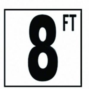 5IN NON-SKID 8 FT DEPTH MARKER TILE (NPT - DM52-2080)