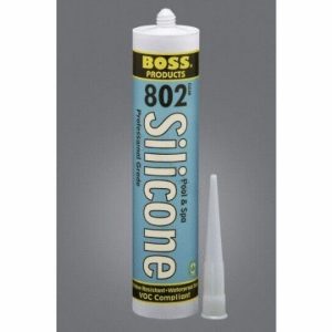 BOSS 802 GENERAL SILICONE ADHESIVE {80200} - 10.3OZ - CLEAR (SOUDAL  - 142315)