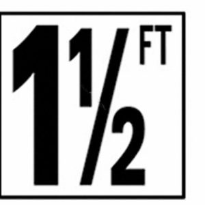 5IN SMOOTH 1 1/2 FT DEPTH MARKER TILE (NPT - DM51-2015)