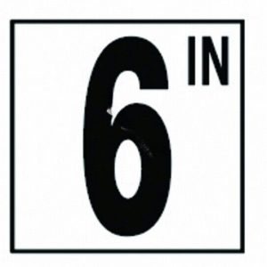 SMOOTH 6 IN DEPTH MARKER TILE - 5"  (NPT - DM51-3060)