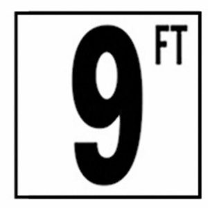 5IN NON-SKID 9 FT DEPTH MARKER TILE (NPT - DM52-2090)