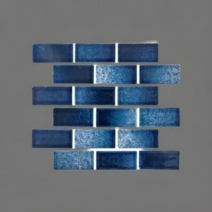 1" X 2" BLENDED BRICK MIX TILE BLUE MIX SOLD BY THE SQFT (NPT - MASBBM1)