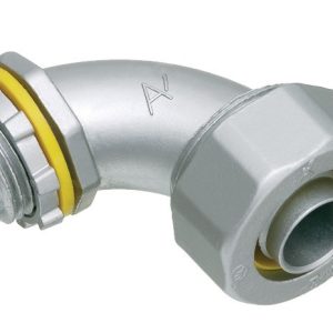 1/2" ZINC DIE CAST LIQUID TIGHT CONNECTOR WITH 90 DEGREE (ORBIT - LT9050)