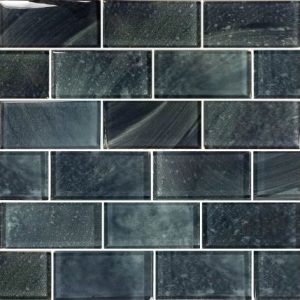 2" X 4" SUBWAY GLASS TILE BLENDS STRATUS GRAY SOLD BY THE SQFT (NPT - GS84896B2)