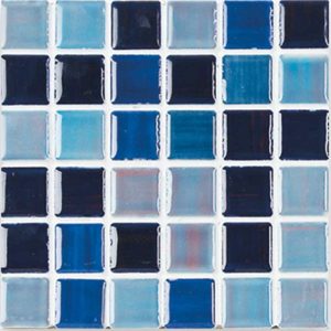 1" X 1" BMX MIX MOSAIC TILE BLUE MIX SOLD BY THE SQFT  (NPT - MASBMX200)