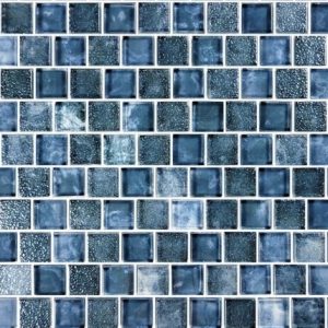 1" X 1" GLASS MESH BACK FOR TILE GUNMETAL BLUE SIGNATURE (NPT - SS82323B8)