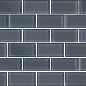 2" X 4" SUBWAY GLASS TILE BLENDS BLUE GRAY SOLD BY THE SQFT  (NPT - GS84896K2)