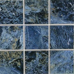 2" X 2" OXFORD GLOSSY TILE BLUE SOLD BY THE SQFT  (NPT - SILOXFBLU MOS2)