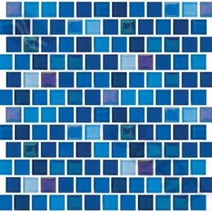 1" X 1" JULES GLASS TILE BRIGHT COBALT BLUE BLEND  *SOLD BY SQ  (NPT - 9575-5AT)