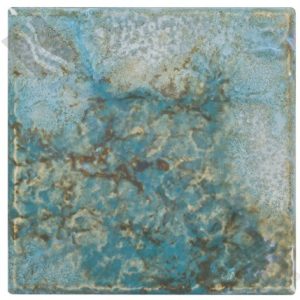 6" X 6" BAROQUE STONE GLOSSY TILE TURQUOISE  *SOLD BY SQ FT  (NPT - CVKBQS63)