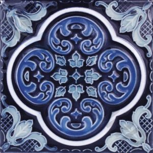 6" X 6" CASABLANCA TILE COBALT OCEAN DECO (NPT - CAS320) **Sold by Sq Ft
