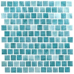 1" X 1" MINI KOYN GLASS TILE AQUAMARINE (NPT - MK-G-AQUAMARINE)